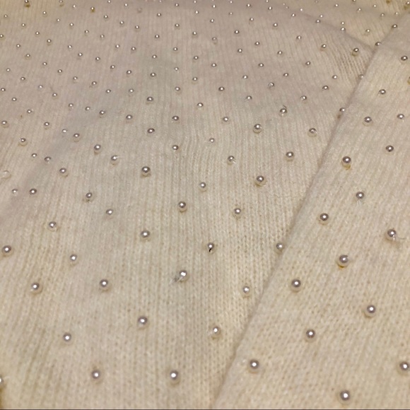 Vintage Lord & Taylor Fuzzy Pearl Sweater - Picture 2 of 6